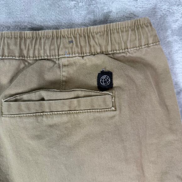 Free Planet Jogger Pants Size Large Drawstring Elastic Waist Cuffs Khaki - Picture 4 of 6